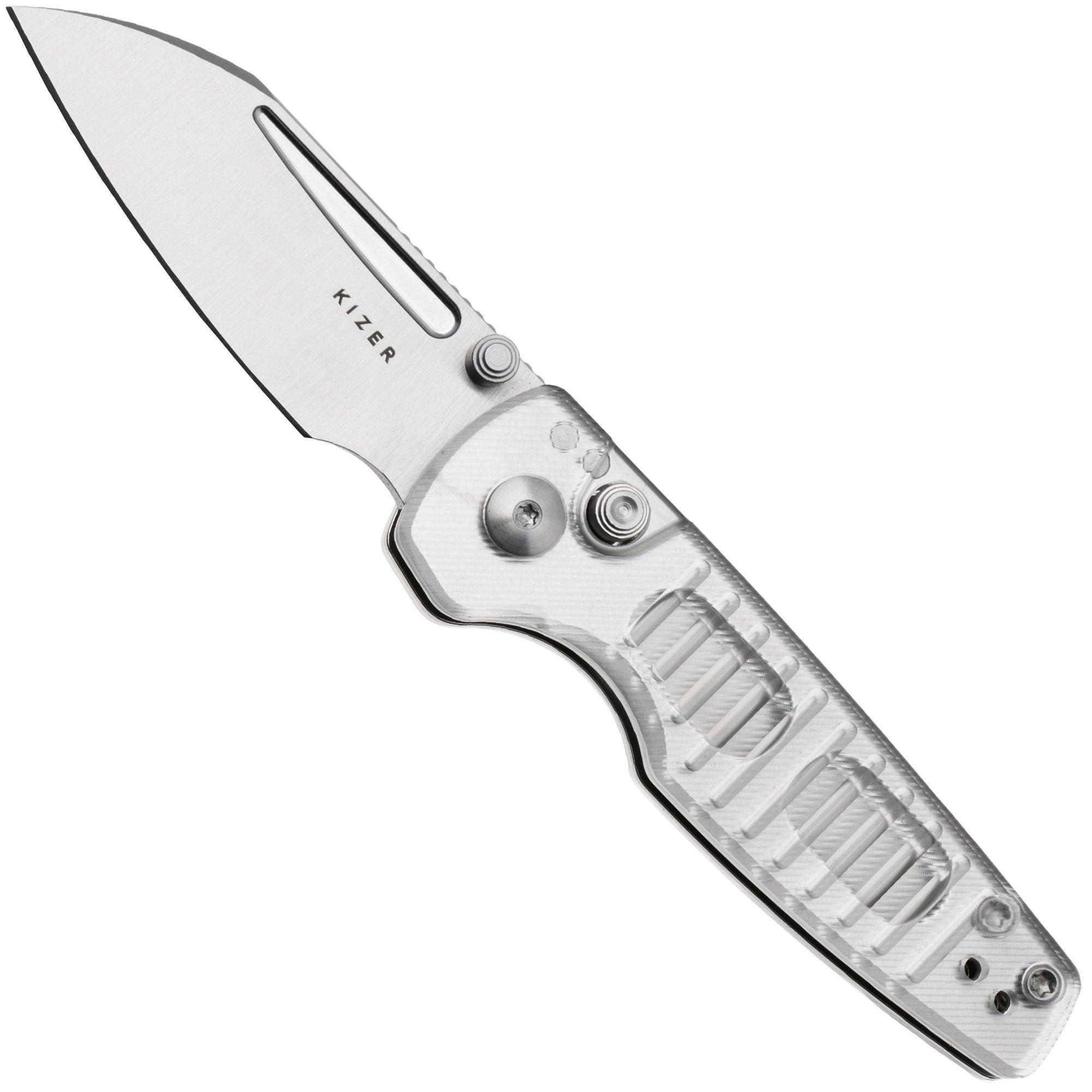 Kizer Parakeet V2706A2 Satin Nitro-V, Acrylic, pocket knife