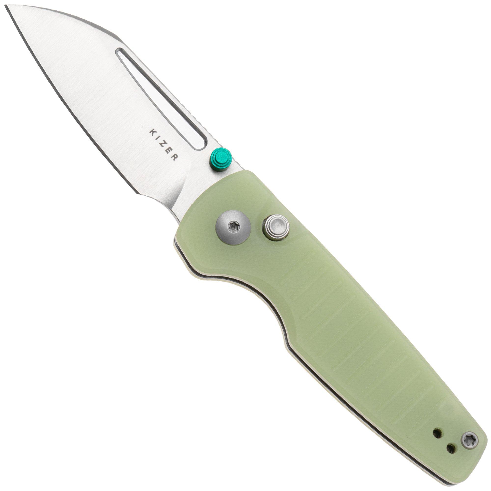 Kizer Vanguard Parakeet V2706A6 Stonewashed Nitro-V, Glow In The Dark G10, navaja