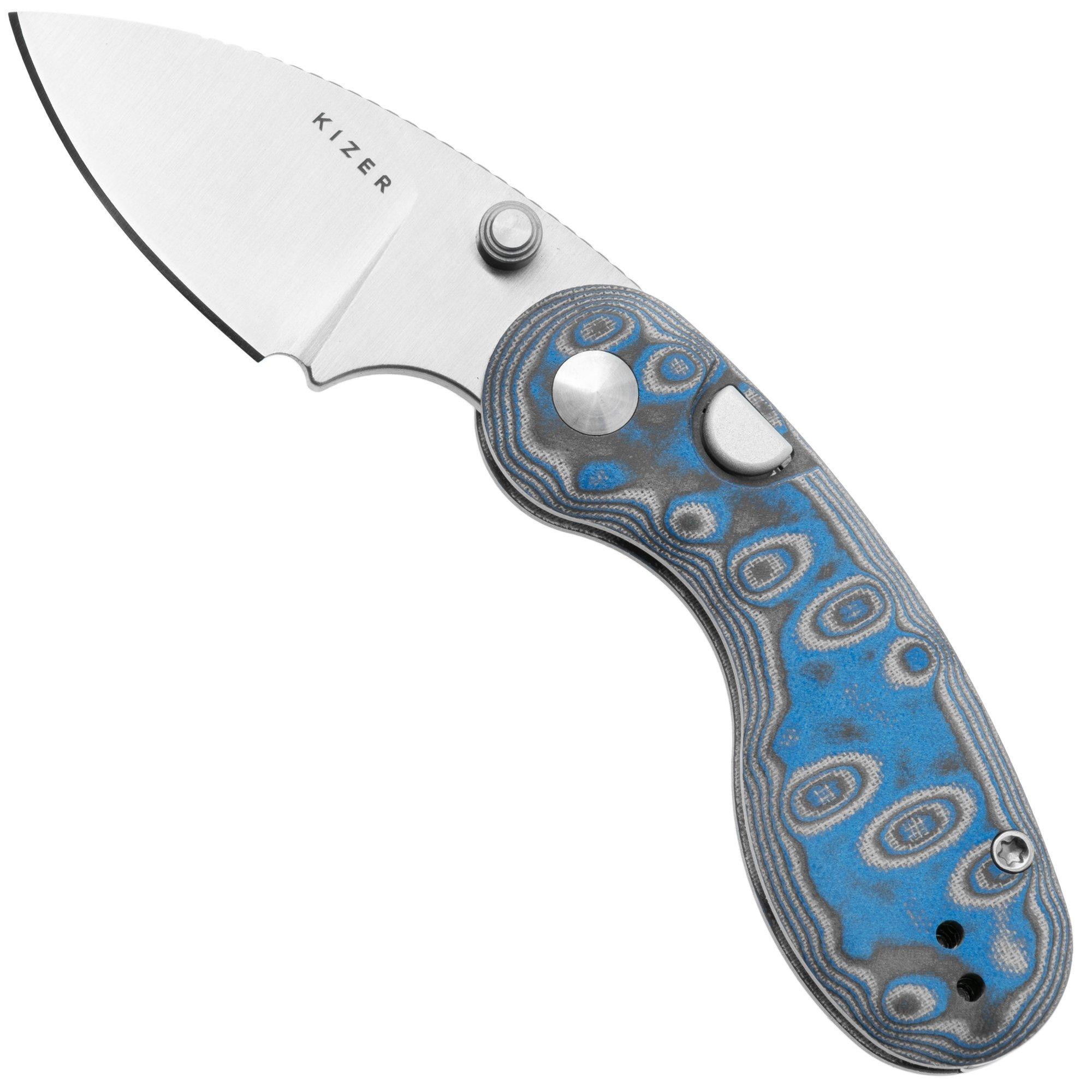 Kizer Microbe V2742A6 Satin, Vortex Micarta, pocket knife, Maksim Epifantsev design
