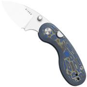 Image for Kizer Microbe V2742A6 Satin, Vortex Micarta, pocket knife, Maksim Epifantsev design