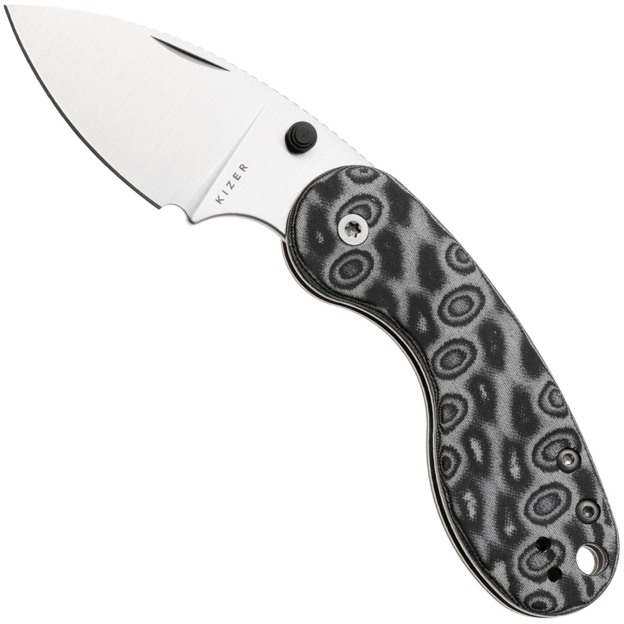 Nóż składany Kizer Microbe DSJ AirTi V2742DSJA2, Satin 14C28N, Vortex Pattern Micarta, projekt Maksim Epifantsev