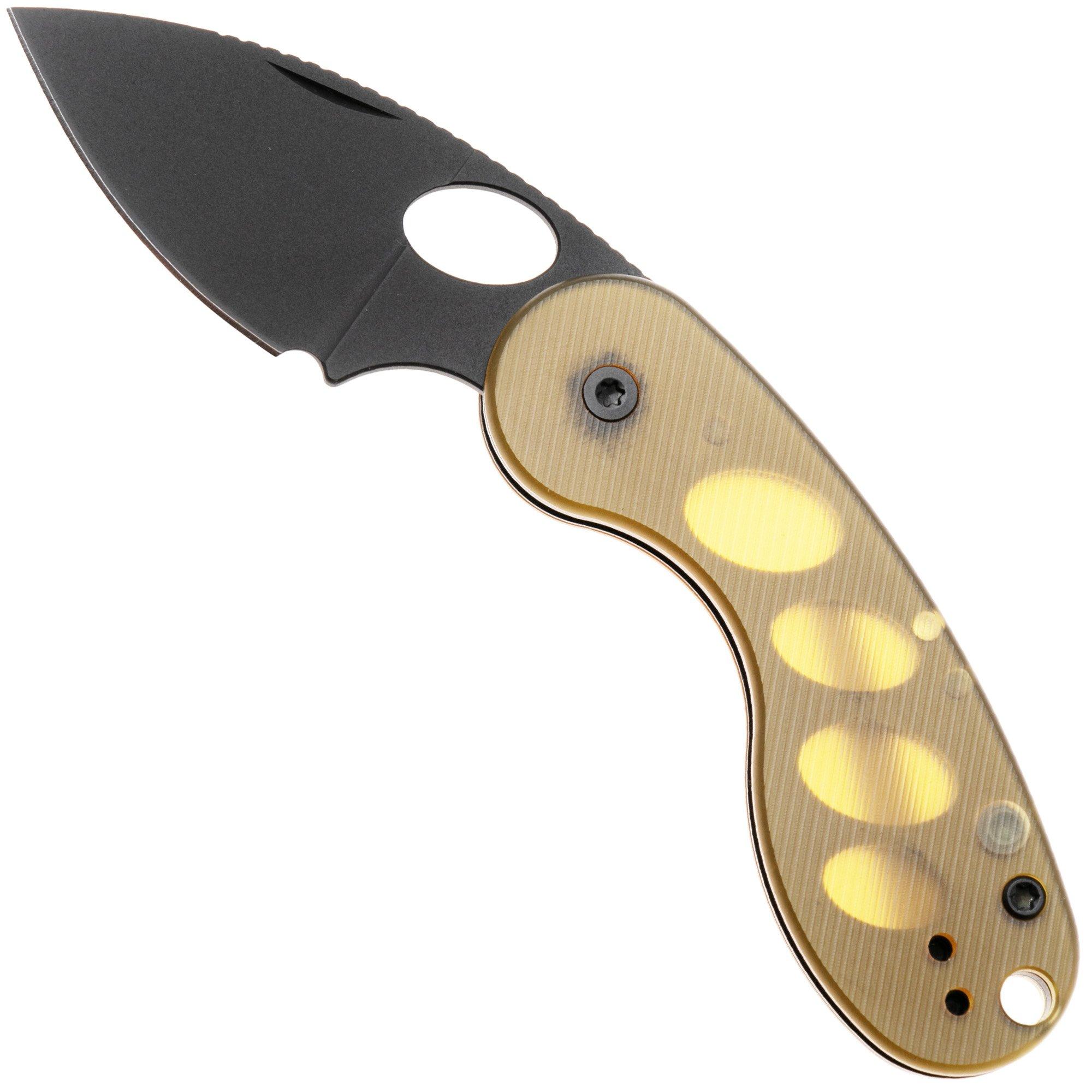 Kizer Microbe TSJ AirTi V2742TSJA1, Black PVD 14C28N, PEI Taschenmesser, Maksim Epifantsev Design
