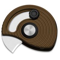 Afbeelding voor Kizer Vanguard Snail-Trail V2757A1 Satin AEB-L, Brass Aluminium, zakmes, Caleb Waldman design