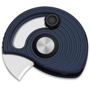 Afbeelding voor Kizer Vanguard Snail-Trail V2757A2 Satin AEB-L, Blue Aluminium, zakmes, Caleb Waldman design