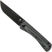 Kizer Pinch V3009N4 Black Micarta pocket knife, Rolf Helbig design