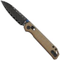 Bild für Kizer Vanguard Begleiter 2.9 V3458.2CDA2 Acid-Washed Damascus, Norplex UltreX Micarta, Taschenmesser, Azo Design