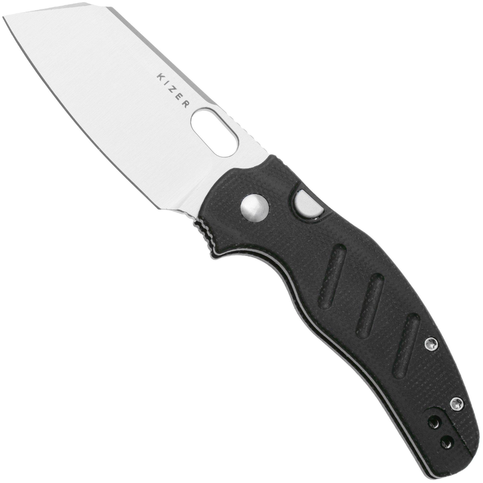 Kizer Vanguard C01C 2.9 BS V3488.29BSA2 Satin Nitro-V, Black Micarta, pocket knife, Chris Conaway design