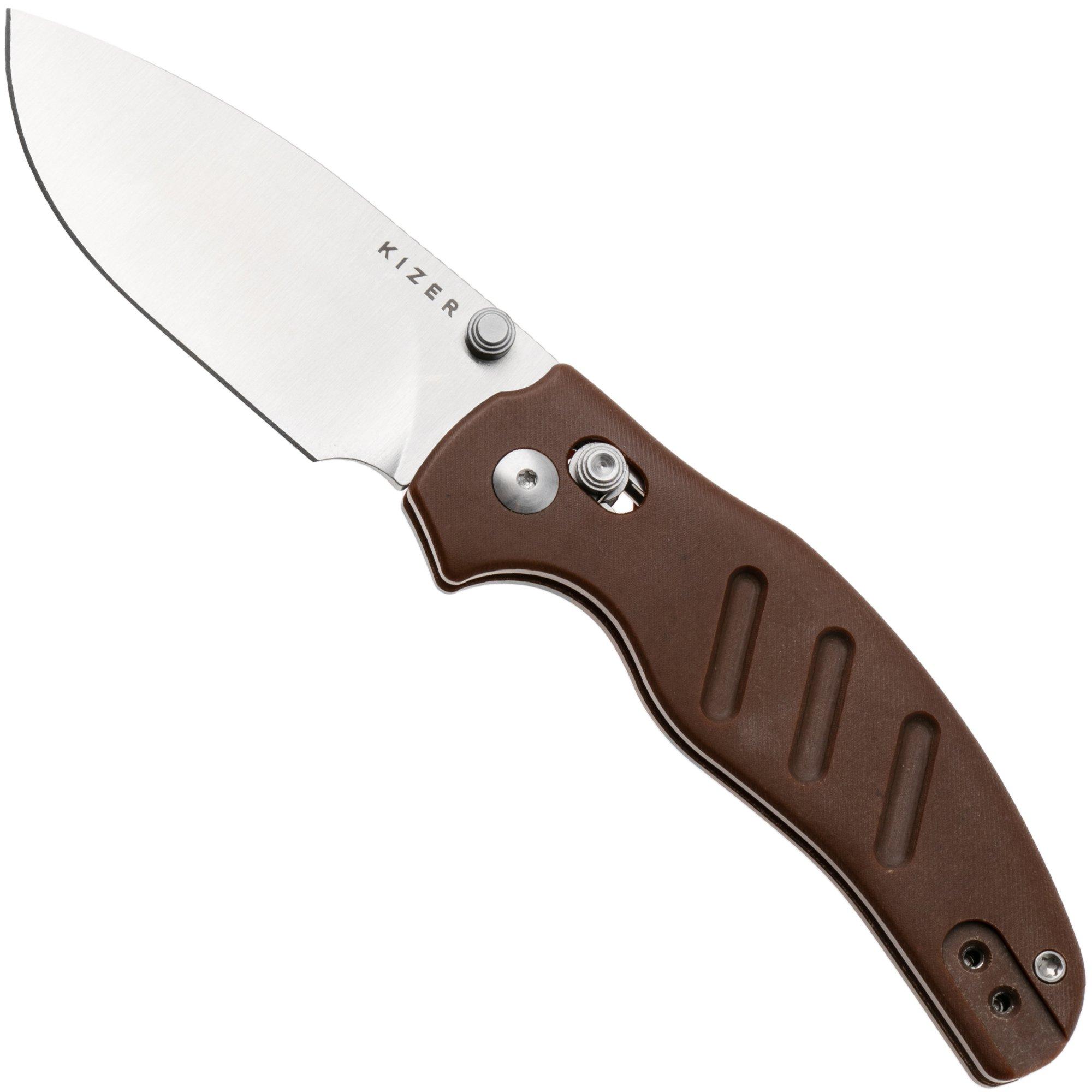 Kizer Vanguard C01C 2.9 CD V3488.29CDA1 Satin Nitro-V, Norplex UltreX Micarta, Taschenmesser, Chris Conaway Design