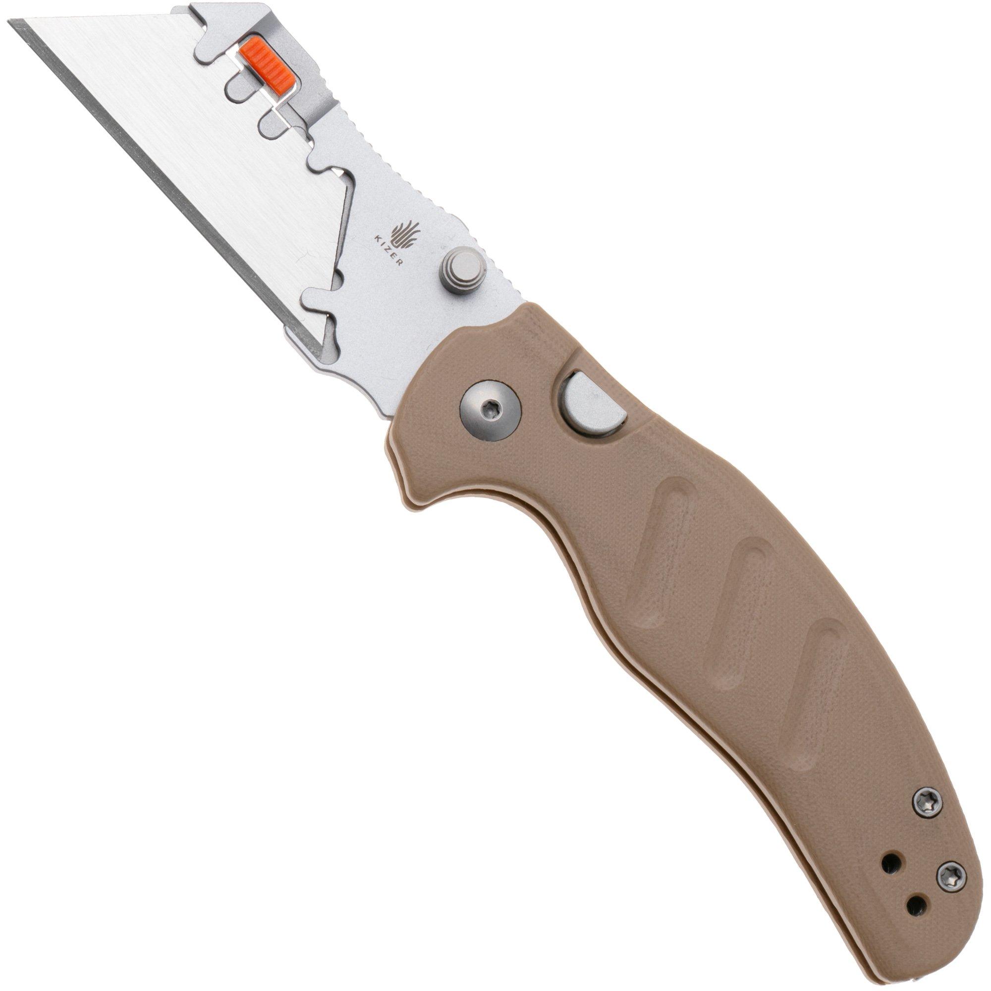 Kizer Vanguard C01C UTI 2 V3488-29JNA2 Tan G10, zakmes