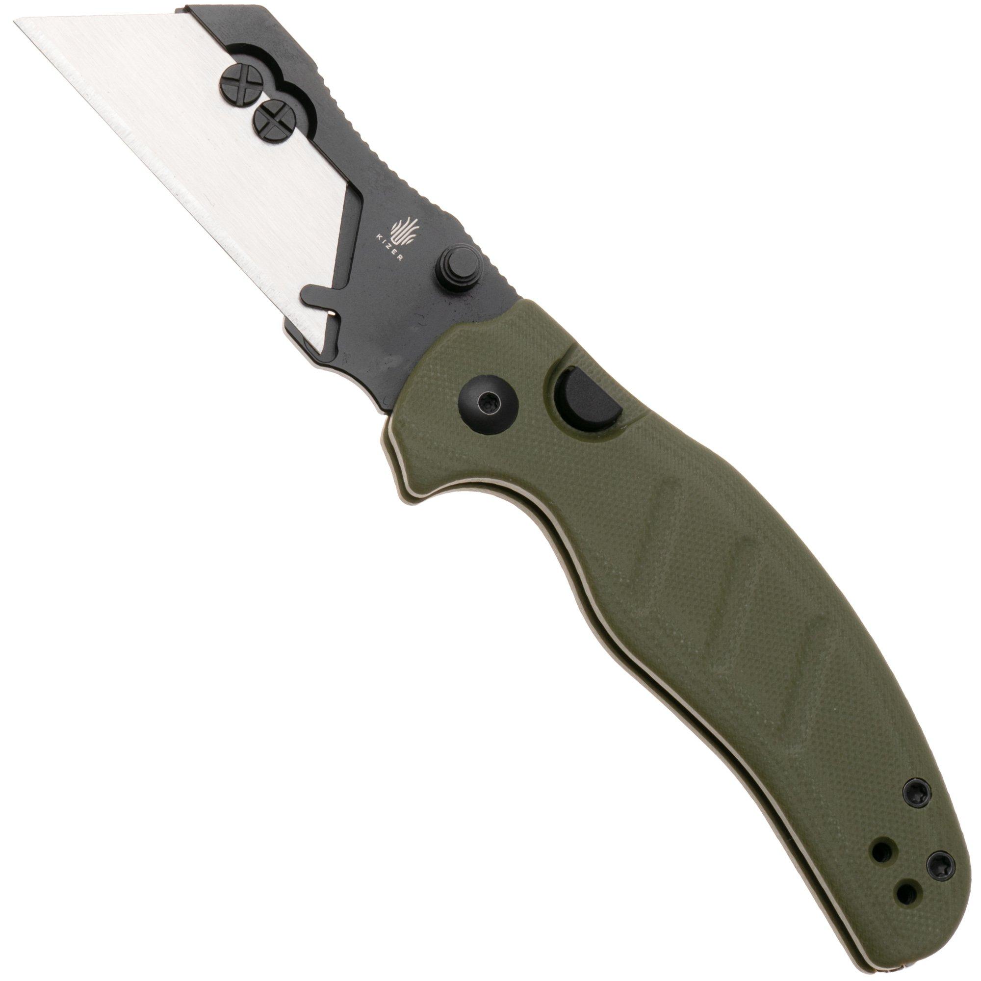 Kizer Vanguard C01C UTI 1 V3488-29JSA2 Green G10, zakmes