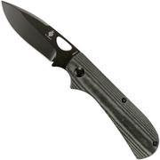 Kizer Zipslip V3507N4 Black CPM4V, Micarta, pocket knife, Michael Vagnino design