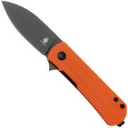 Kizer Vanguard Yorkie V3525A2 Liner Lock, Black Nitro V, Orange G10, zakmes, Ray Laconico design