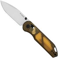 Image pour Kizer Vanguard Assassin V3549A1 Satin Nitro-V, Yellow Ultem, couteau de poche, Azo design