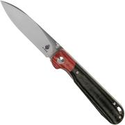 Kizer PPY V3587C1 154CM, Red and Black Micarta, pocket knife, Azo design