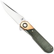 Kizer Comet V3614C3 Brass & Grey Micarta, coltello da tasca
