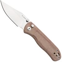 Afbeelding voor Kizer Vanguard Drop Bear 2, V3619-2CC1 Satin Nitro-V, Brown Micarta, zakmes, Azo design