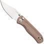 Afbeelding voor Kizer Vanguard Drop Bear 2, V3619-2CC1 Satin Nitro-V, Brown Micarta, zakmes, Azo design