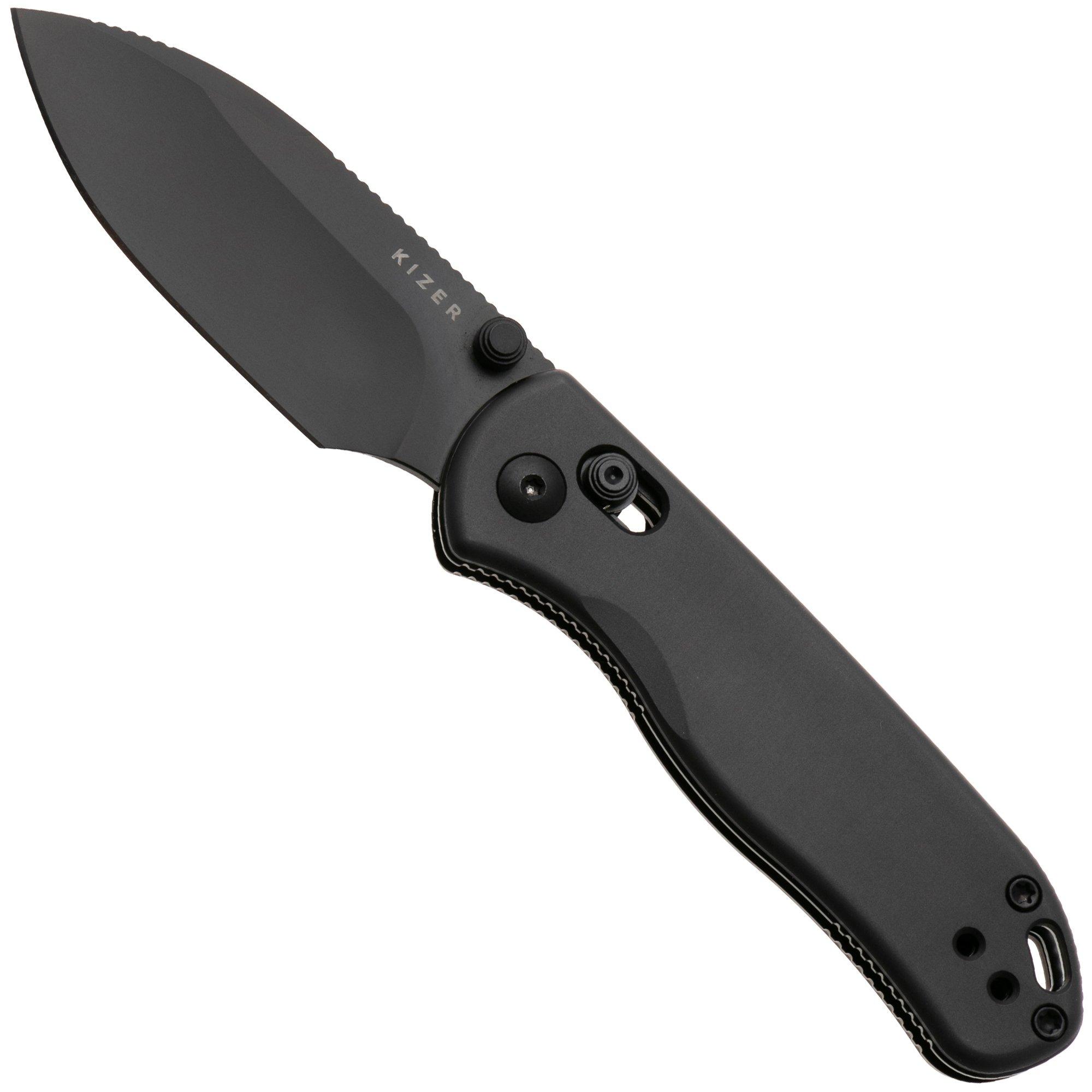 Kizer Vanguard Drop Bear 2 V3619-2KD2, Black DLC Nitro-V, Black Aluminum zakmes, Azo design
