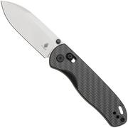 Kizer Vanguard Drop Bear V3619A3 Satin Nitro V, G10 Black Carbon Fiber, pocket knife, Azo design