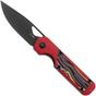 Afbeelding voor Kizer Vanguard Mini Militaw V3634SA2 Liner Lock, Black Nitro-V, Red G10, Multi-Colored G10 Inlay, zakmes, Jonathan Styles design
