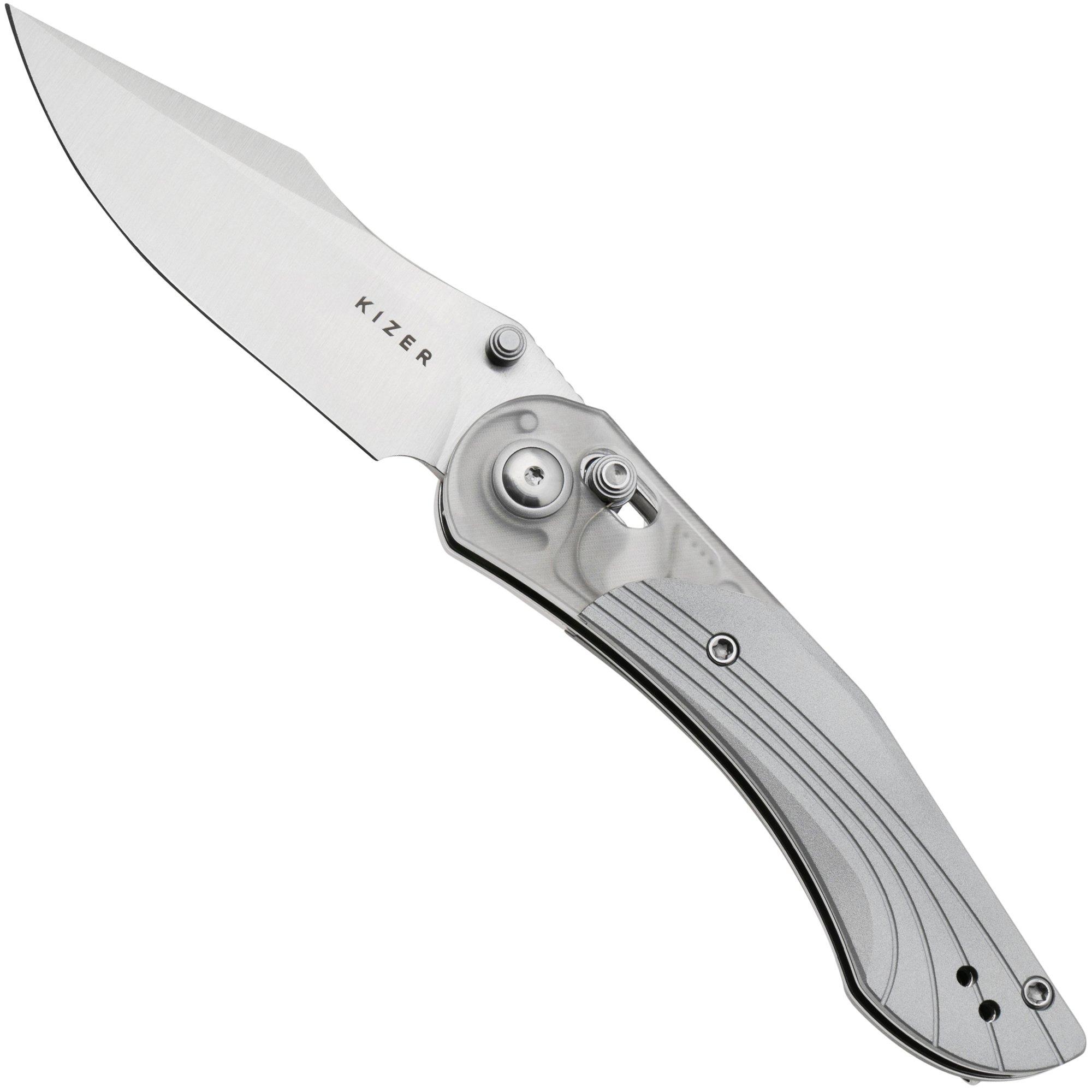 Nóż składany Kizer Vanguard Mini Mystic V3636A1 Satin Nitro-V, Acrylic/Aluminum, projekt Paul Munko