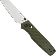 Kizer Vanguard Task V3641C3 Satin 154CM, Green G10, pocket knife, Nick Consoli design