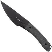 Afbeelding voor Kizer Vanguard Mini Momo V3663C2 Black 154CM, Black Micarta, zakmes, Vladimir Legachev design