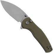 Kizer Vanguard Mini Grouper V3669A3 Grey D2, Olive Green G10, navaja, Azo design