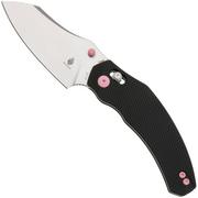 Kizer Vanguard Bulldog V3672C1 Satin 154CM, Black Aluminum Pink Hardware Taschenmesser, O.SHO Design