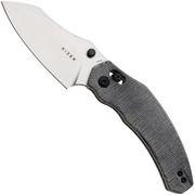 Kizer Vanguard Bulldog V3672C2 Satin 154CM, Grey Micarta, coltello da tasca, O.SHO design