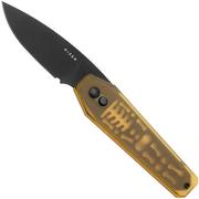 Kizer Tomb V3692A1, Black Nitro-V, Yellow PEI zakmes, Bradley Diaz design