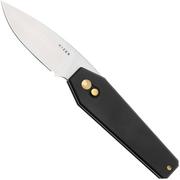 Kizer Tomb V3692A2, Satin Nitro-V, Black Aluminum pocket knife, Bradley Diaz design