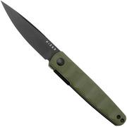 Kizer Bamboo V3722A2, Black Nitro-V, Olive Green G10 zakmes, Maksim Epifantsev design 