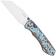 Image pour Kizer Wharning V3738BW4, Satin Böhler N690, Vortex Pattern Micarta couteau de poche, Johan Jordaan design