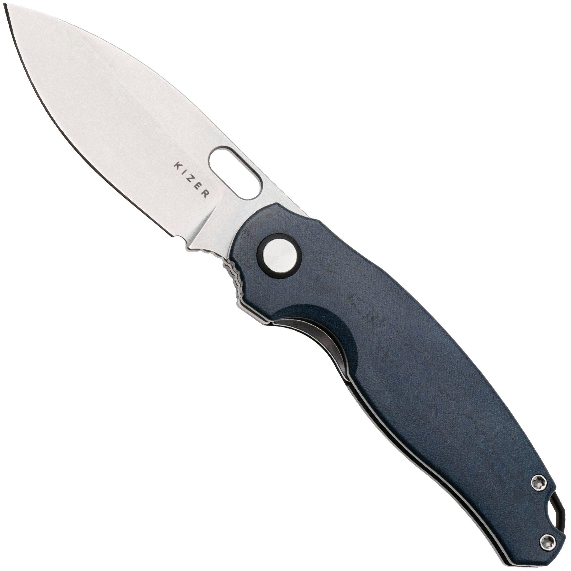 Nóż składany Kizer Vanguard Seagull V3770A2 Stonewashed 14C28N, Blue Canyon Richlite