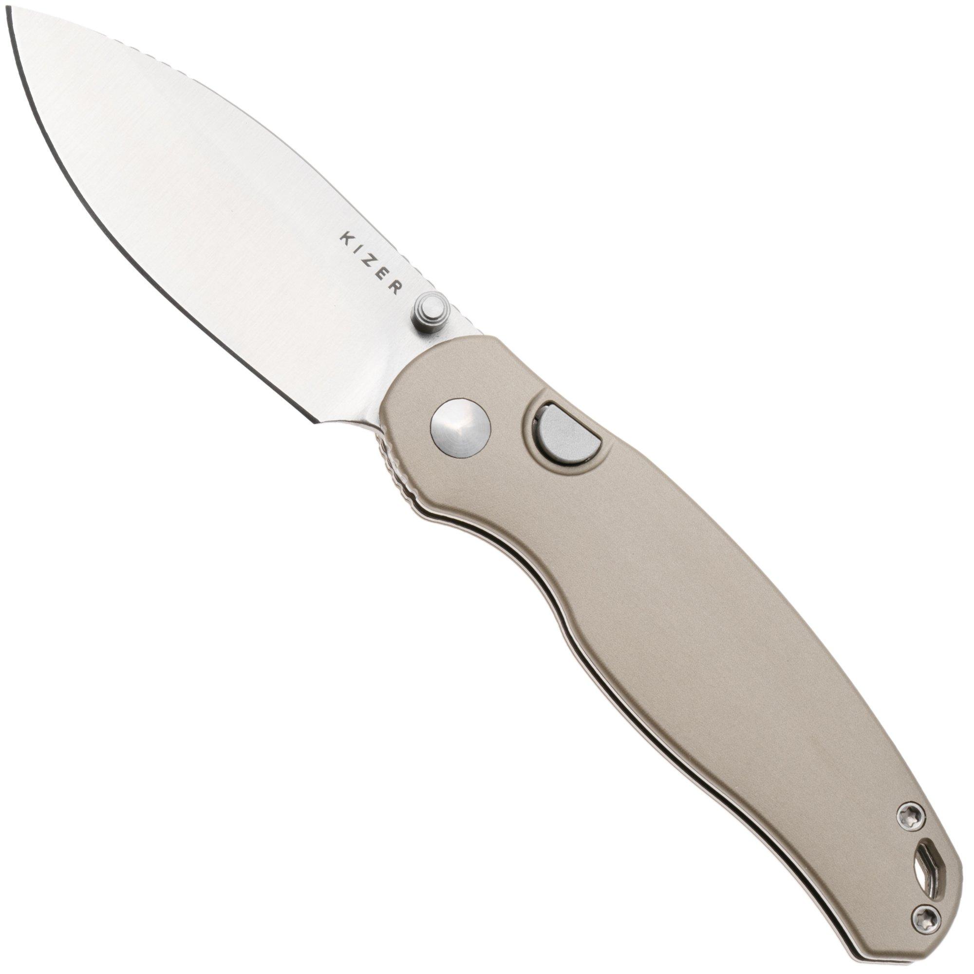 Kizer Vanguard Phoca BD V3781BDA2 Satin 14C28N, Sand Aluminium, navaja