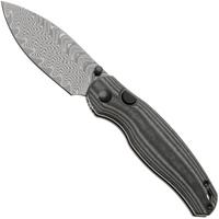 Imagen para Kizer Vanguard Phoca BD V3781BDA3 Acid Washed Damascus, Black Norplex UltreX Micarta, navaja