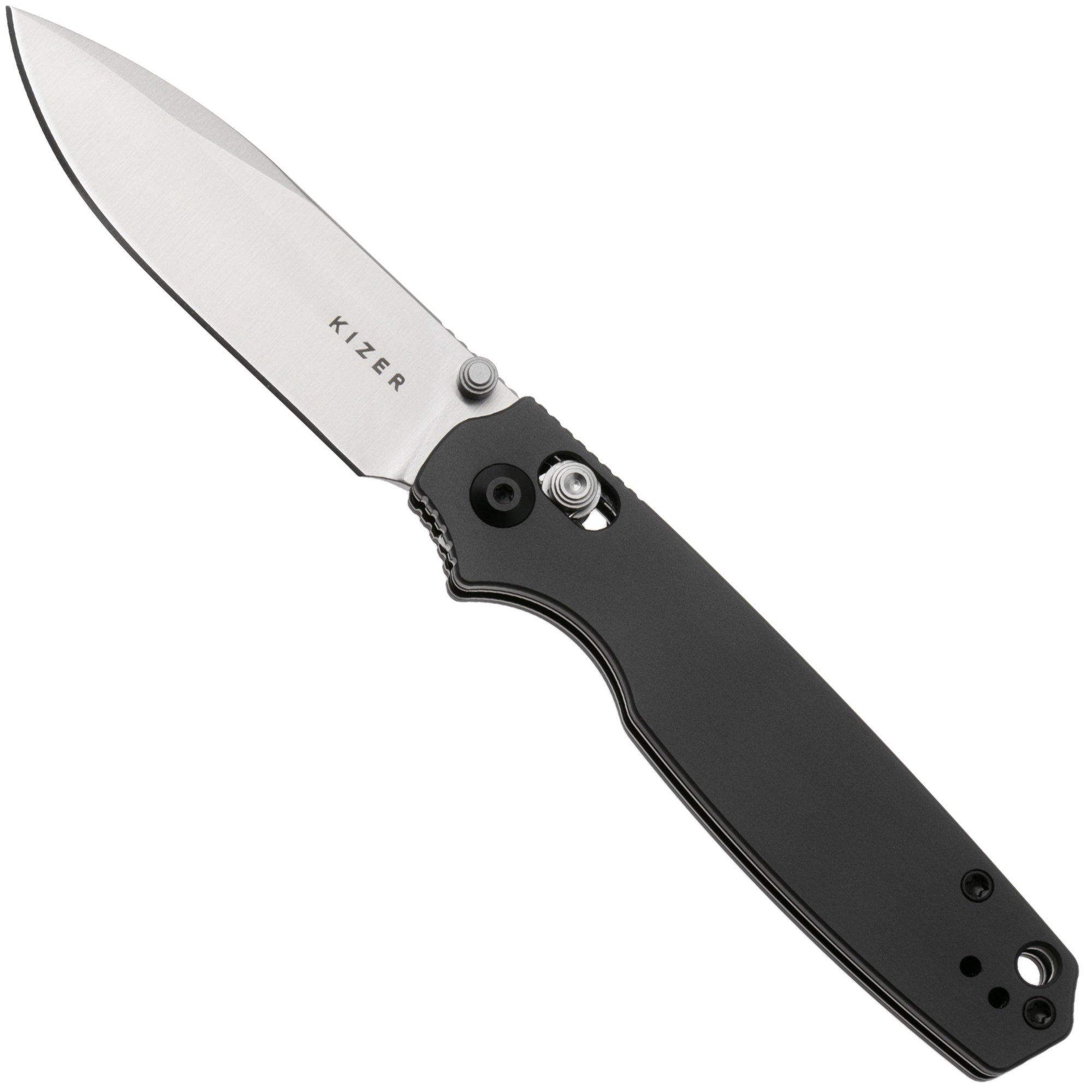 Nóż składany Kizer Pokiman CD V3789A2 Satin AEB-L, Gray Aluminum