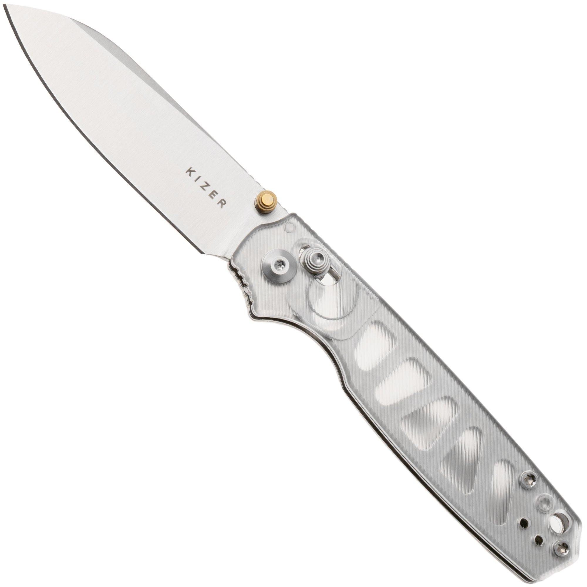 Kizer Pokiman CS V3789A5 Satin AEB-L, Clear Acrylic, coltello da tasca