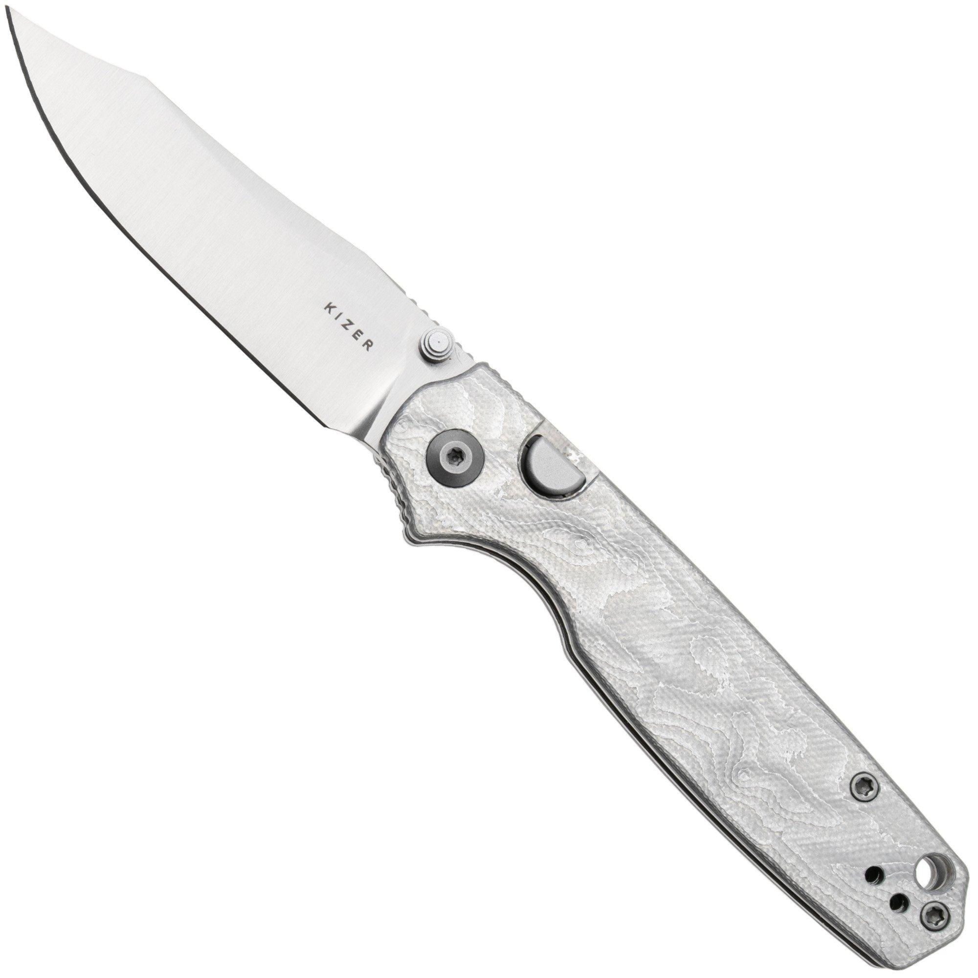 Kizer Pokiman BLL V3789BCA1, Satin AEB-L Clippoint, Aluminum Foil G10 pocket knife