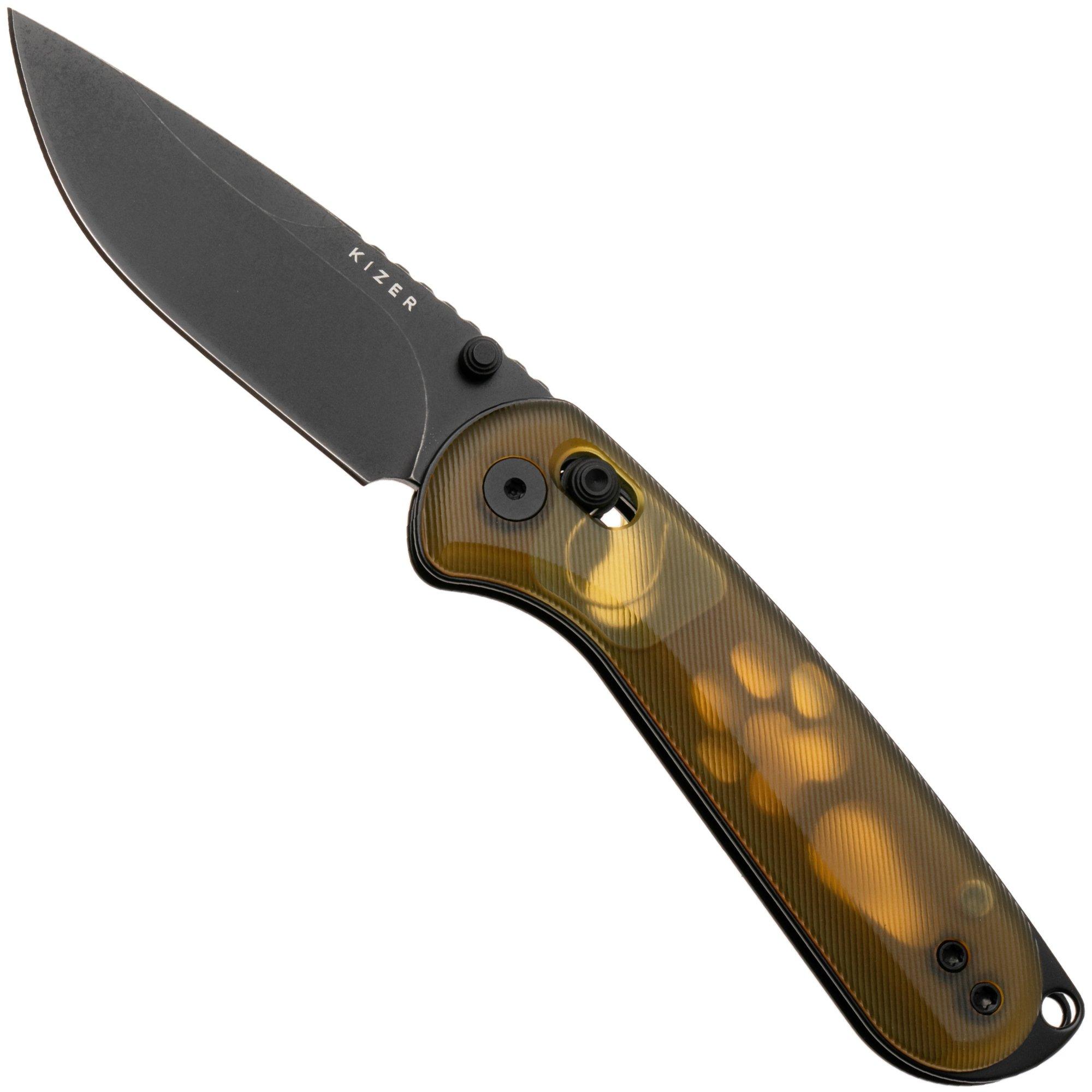 Kizer Vanguard Buddy II V3790A1 Black PVD AEB-L, Yellow PEI, zakmes, Maksim Epifantsev design