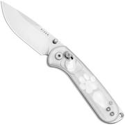 Afbeelding voor Kizer Vanguard Buddy II V3790A2 Satin AEB-L, Clear Acrylic, zakmes, Maksim Epifantsev design