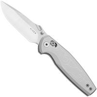 Image for Kizer Khamsin V3791A3, Satin Nitro-V, Light Gray Aluminum pocket knife, Maksim Epifantsev design