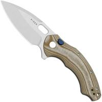 Bild für Kizer Roach XL V4477BDA1, Satin 14C28N, Norplex UltreX Micarta Taschenmesser, Matt Degnan Design
