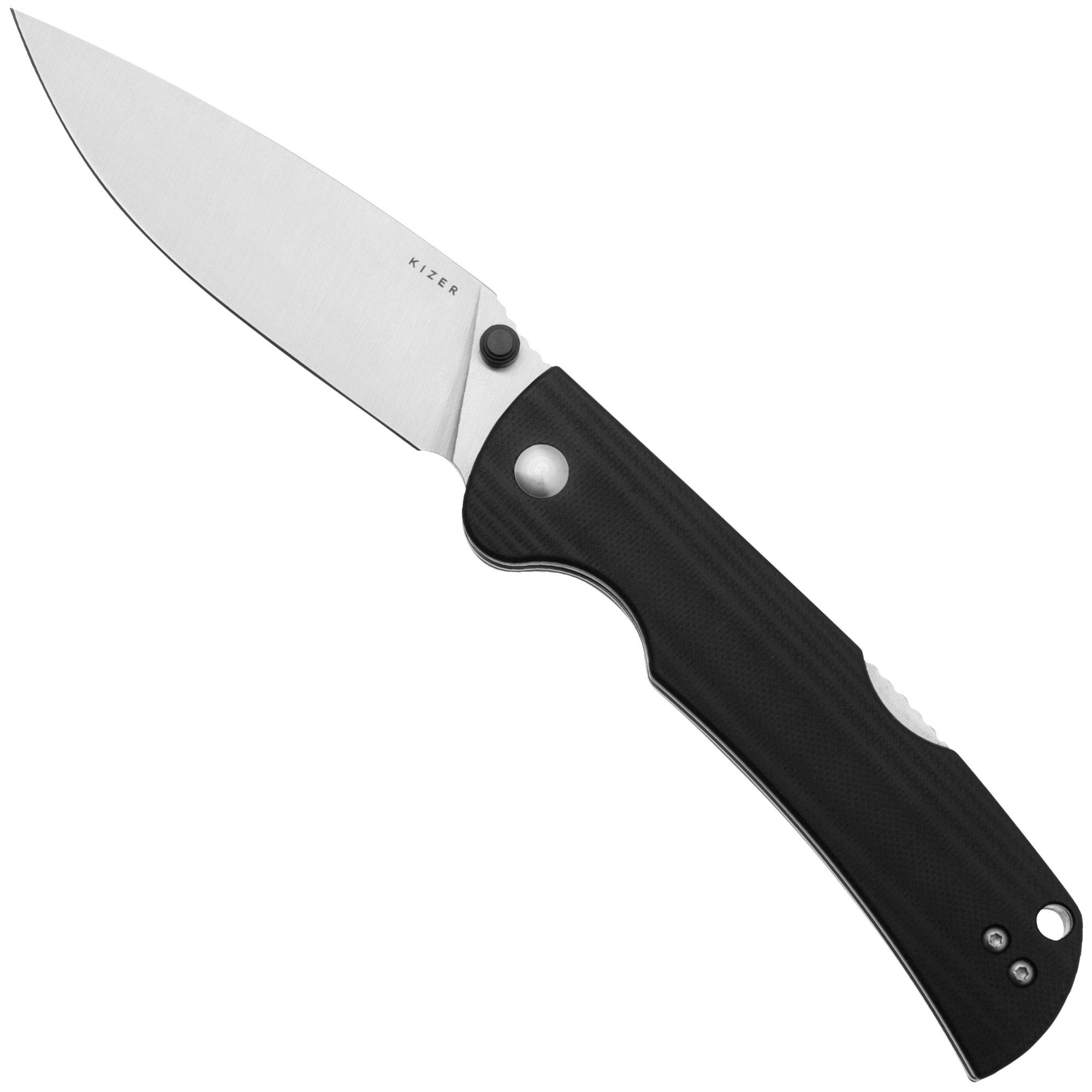 Nóż składany Kizer Vanguard Slicer V4538A1, Satin Nitro-V, Black G10, projekt Michal Galovic