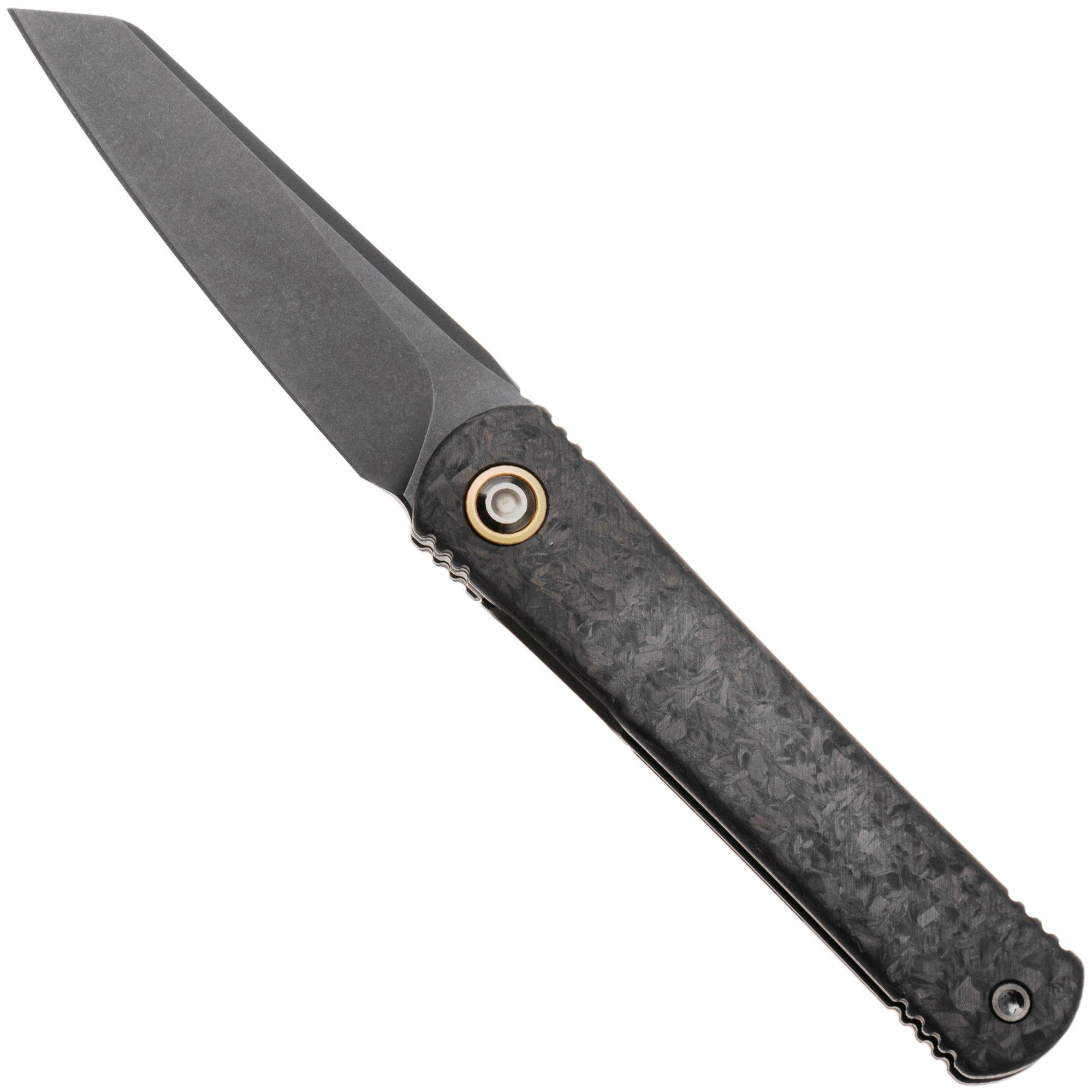 Kizer Feist 3 X Series ZX-3499.3A1 Matte DLC S90V, Titanium & Carbonfiber, pocket knife, Justin Lundquist x L.F design