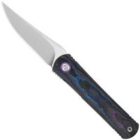 Imagem para Kizer Feist 3 X Series ZX-3499.3A2 Stonewashed S90V, Titanium & Camo Carbon Damtanium, navalha, Justin Lundquist x L.F design