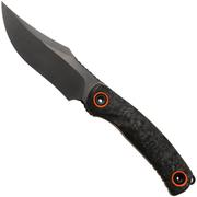Obraz dla Nóż z głownią stałą Kizer Pioneer Fix ZX-FB03A1, Limited Edition, Two-Tone Matte Black DLC M390, Carbon Fiber & G10, projekt L.F.