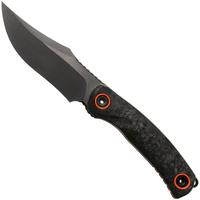 Obraz dla Nóż z głownią stałą Kizer Pioneer Fix ZX-FB03A1, Limited Edition, Two-Tone Matte Black DLC M390, Carbon Fiber & G10, projekt L.F.