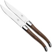 Forge de Laguiole 4561, 2-piece steak knife set, walnut wood